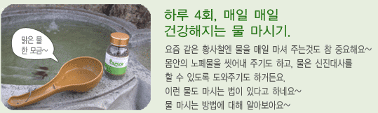 하루 4회 매일 매일 건강해지는 물 마시기